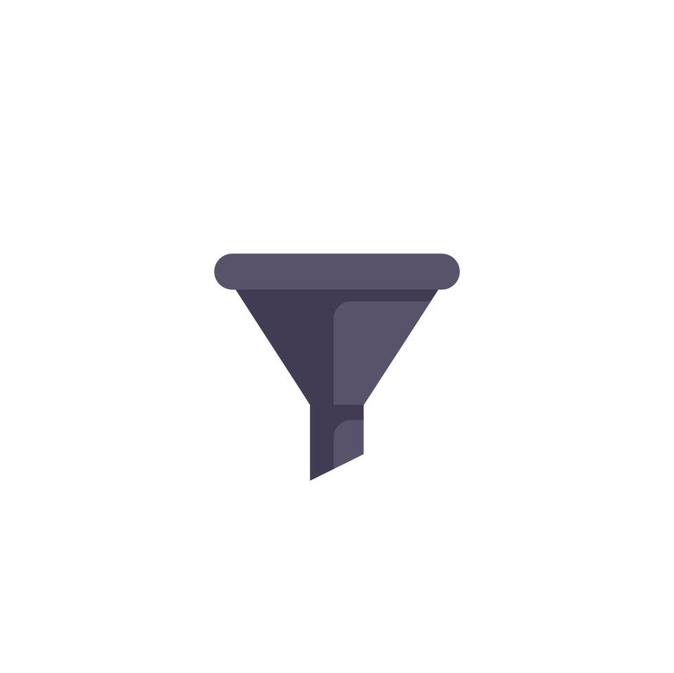Minimalist funnel icon for sales and marketing concepts vector