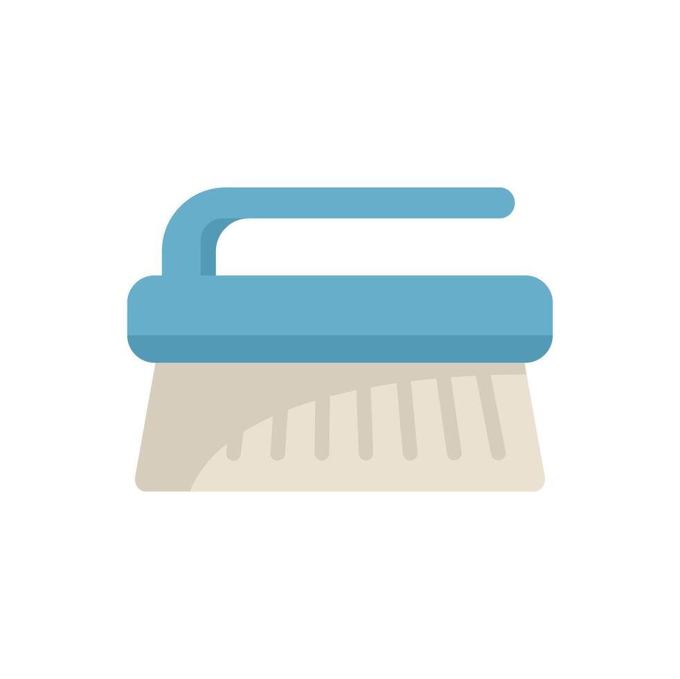 Cleaning brush with plastic handle for scrubbing vector