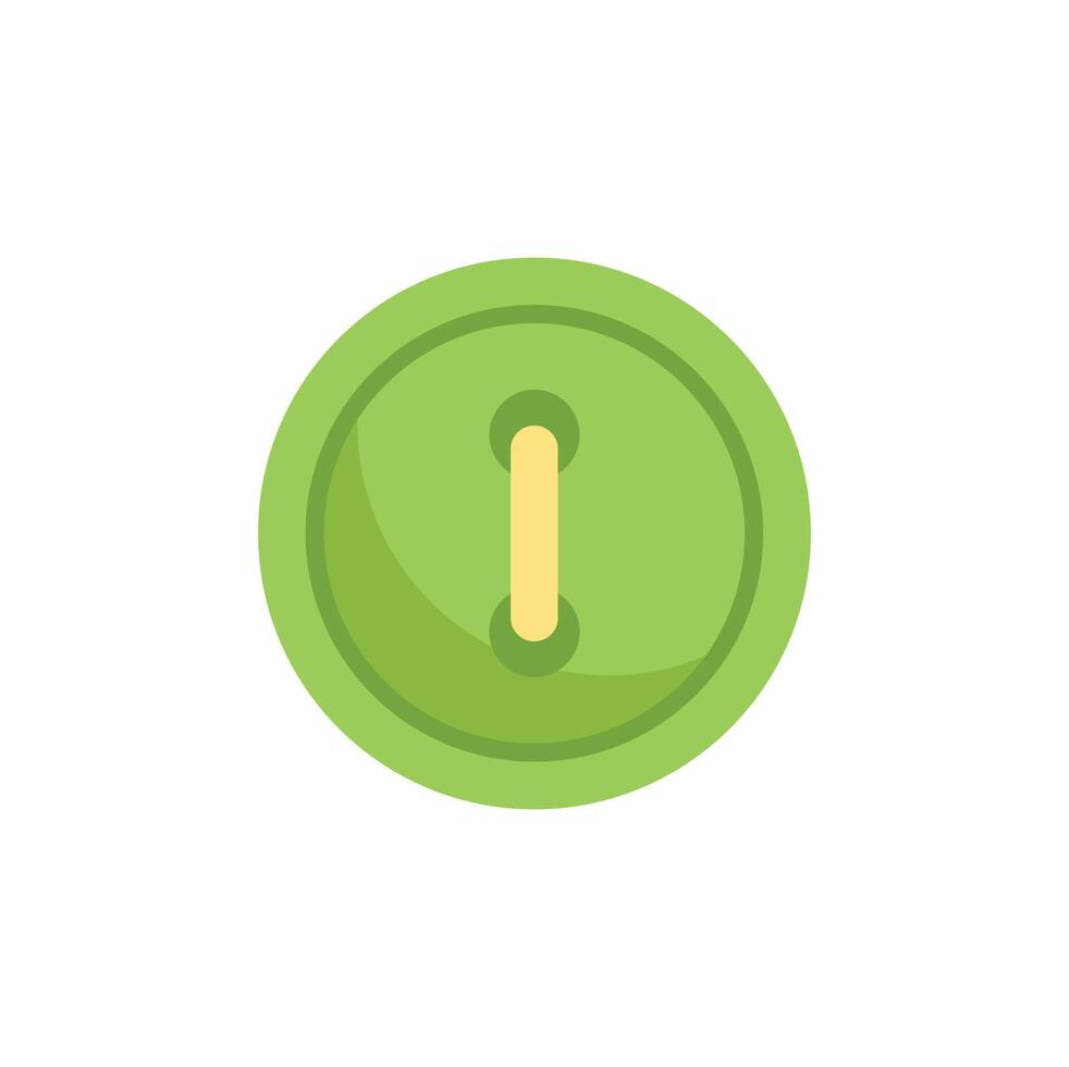 Green button showing sewing concept on white background vector