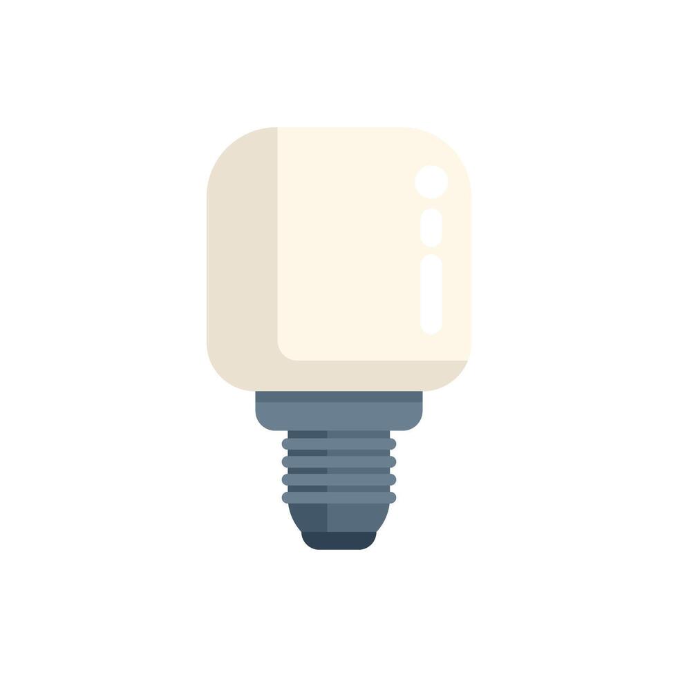 Modern led light bulb shining brightly, energy efficiency concept vector