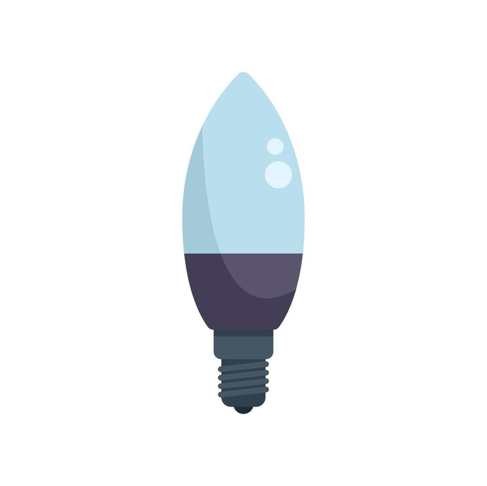 Modern led light bulb shining brightly with warm light vector