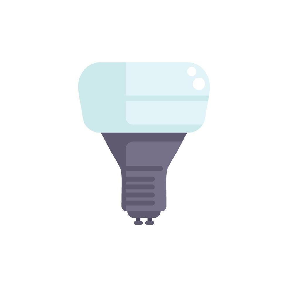 Modern led light bulb shining bright light emitting diode vector