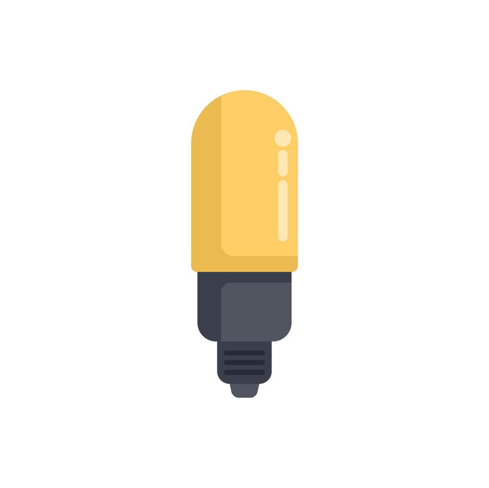 Yellow lightbulb providing light in the darkness vector