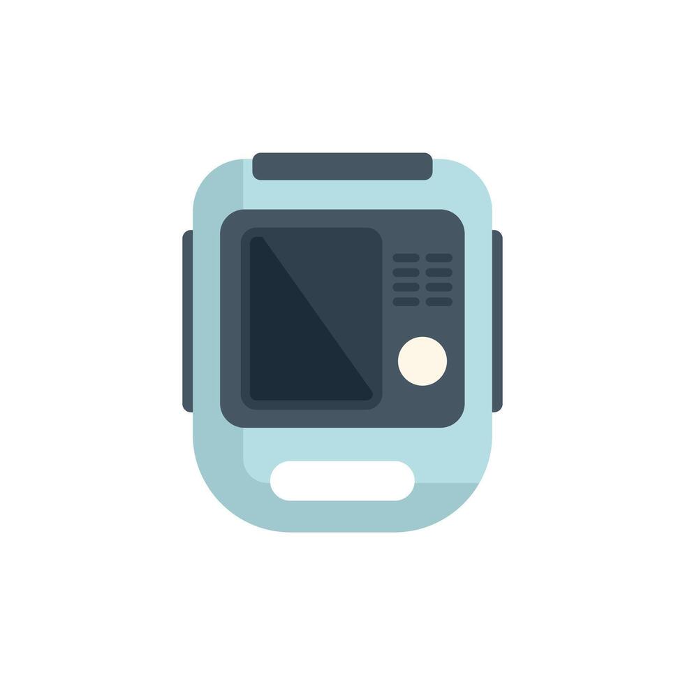 Portable medical device showing blank screen for copy space vector
