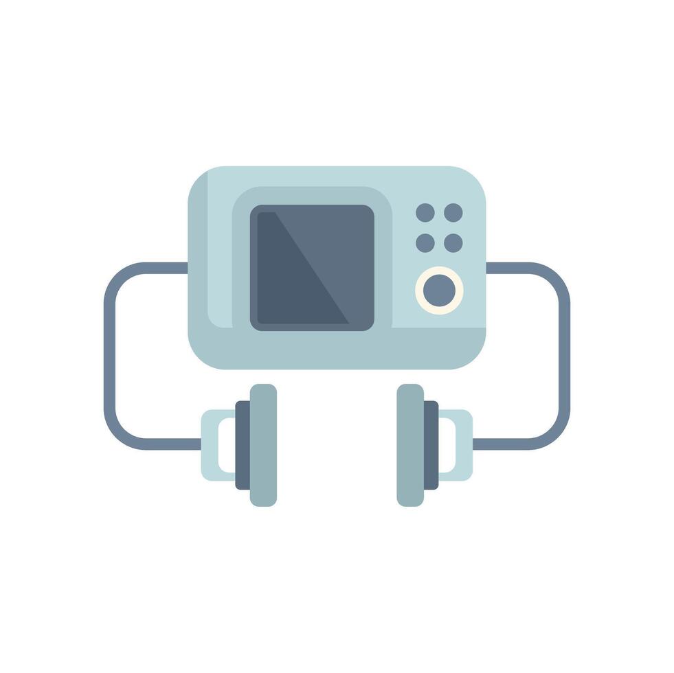 Portable ultrasound machine for medical diagnosis showing screen and transducers vector