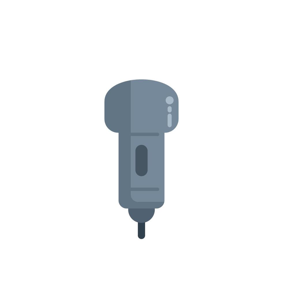 Handheld microphone recording audio in studio vector