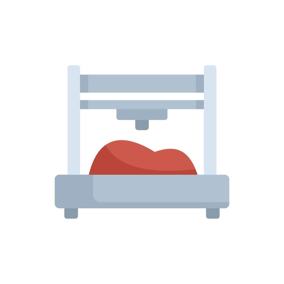 3d bio printing machine creating artificial meat product vector
