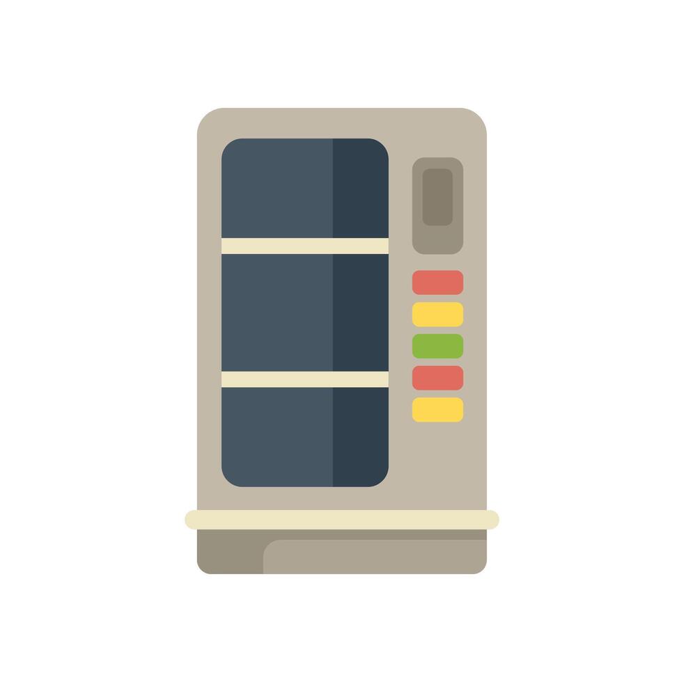 Modern vending machine offering snacks and drinks vector