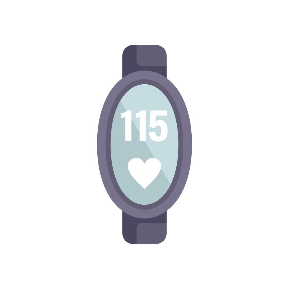 Smart watch showing heartbeat rate icon illustration vector