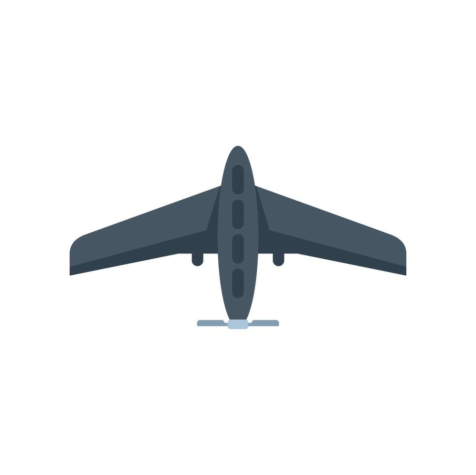 Military aircraft flying with landing gear extended vector