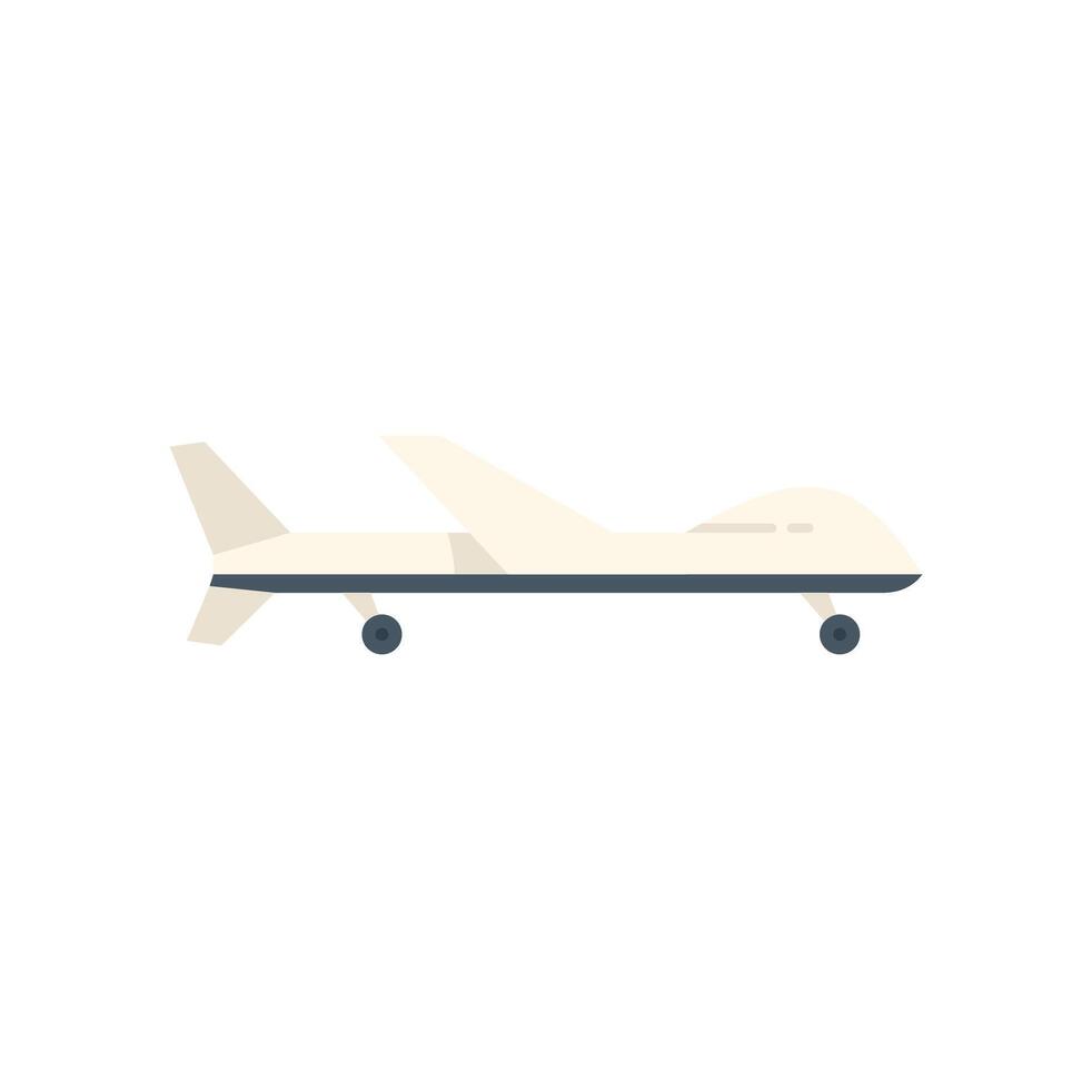 Modern military drone flying in clear sky vector