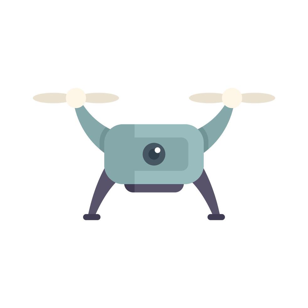 Modern drone flying with camera taking photos and videos vector