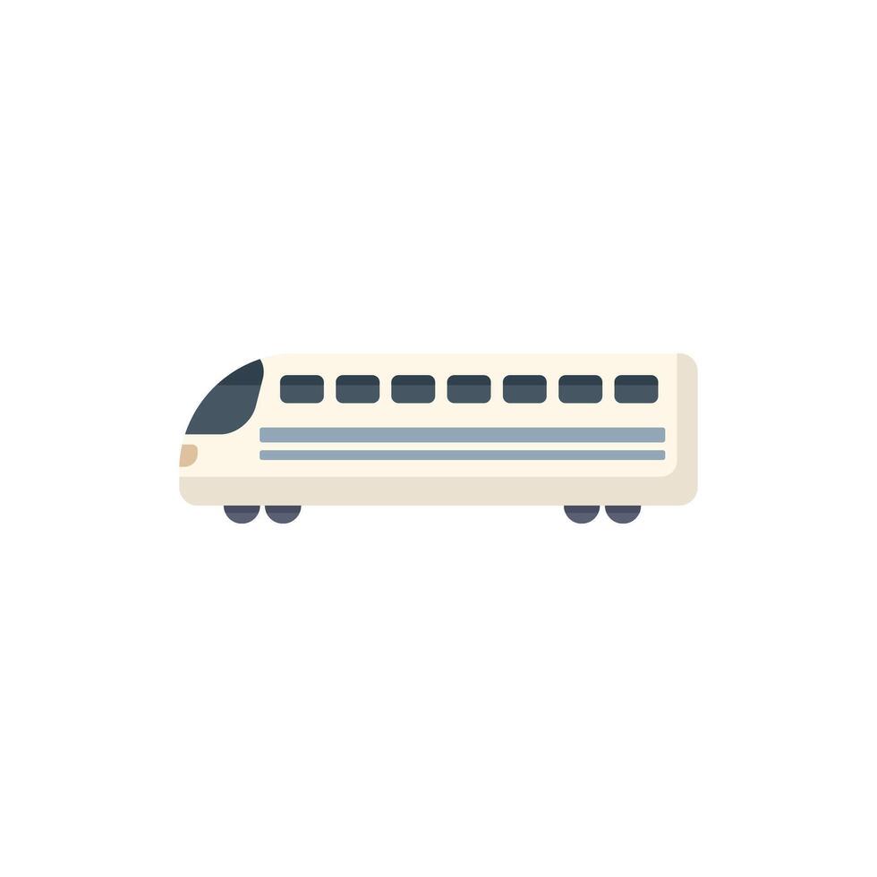 Modern high speed train public transport flat icon design vector