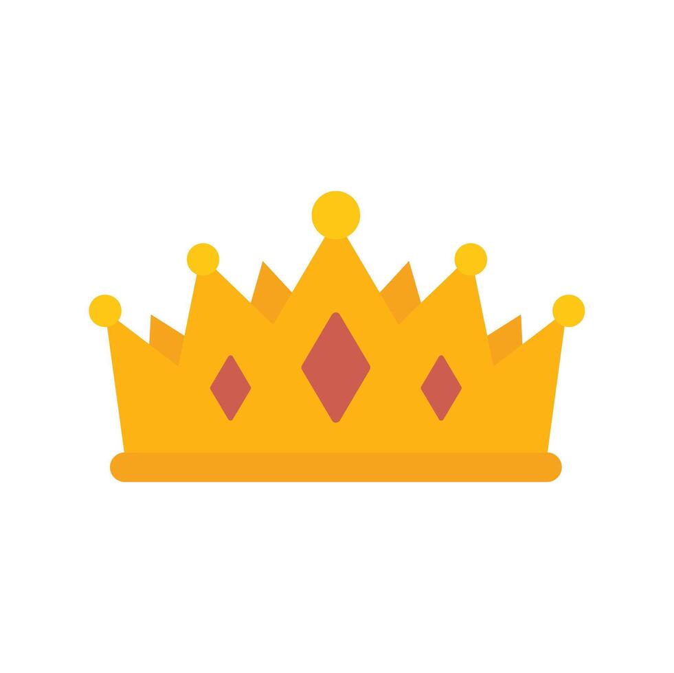Golden crown with red jewels representing monarchy and power vector