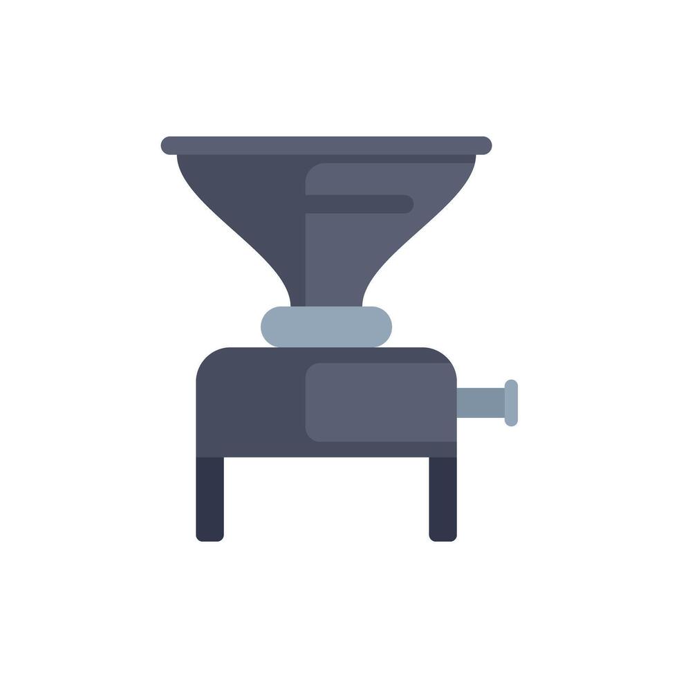 Industrial grain grinder processing food products vector
