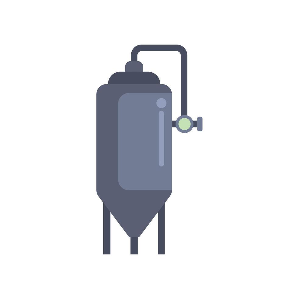 Industrial tank is holding liquid for production process vector
