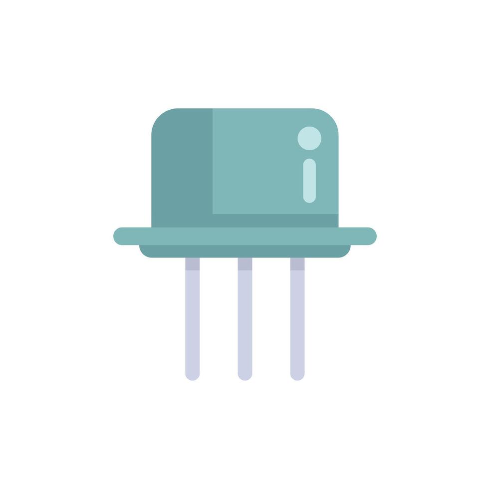 Transistor microchip electronic component icon showing semiconductor technology vector