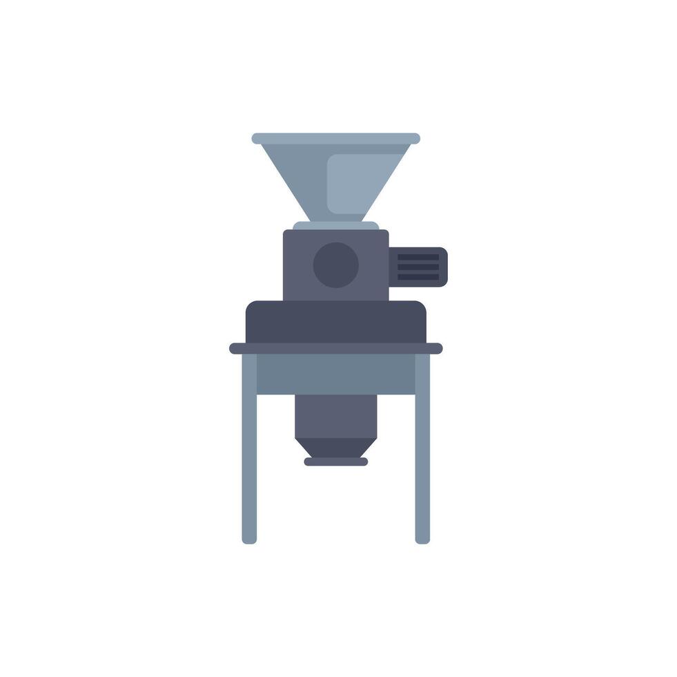 Modern electric grain grinder crushing mill for flour production line vector