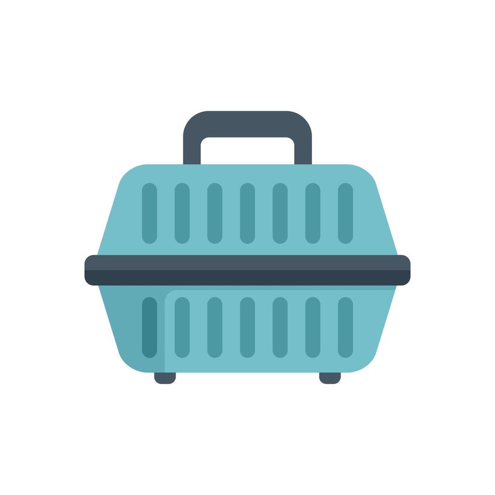 Plastic pet carrier for traveling with animals vector