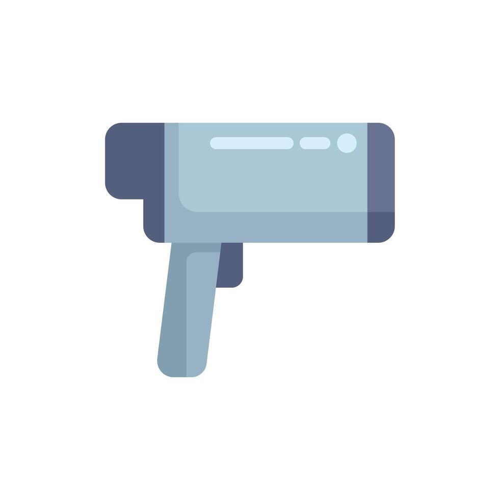 Digital infrared thermometer gun measuring temperature icon vector