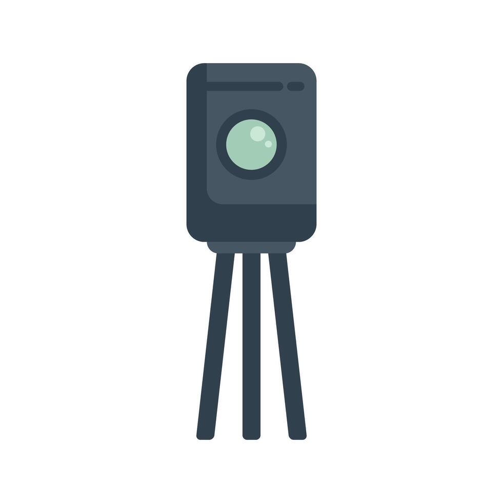 Geodetic level on tripod measuring elevation on construction site vector