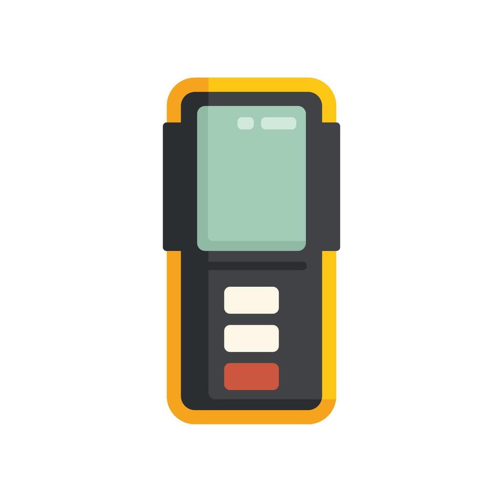Electronic measurement device with display and buttons showing vector