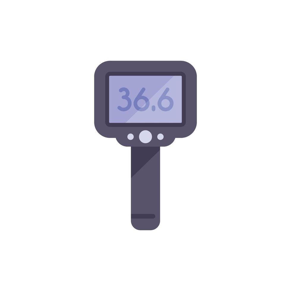 Digital non contact infrared thermometer showing normal body temperature vector