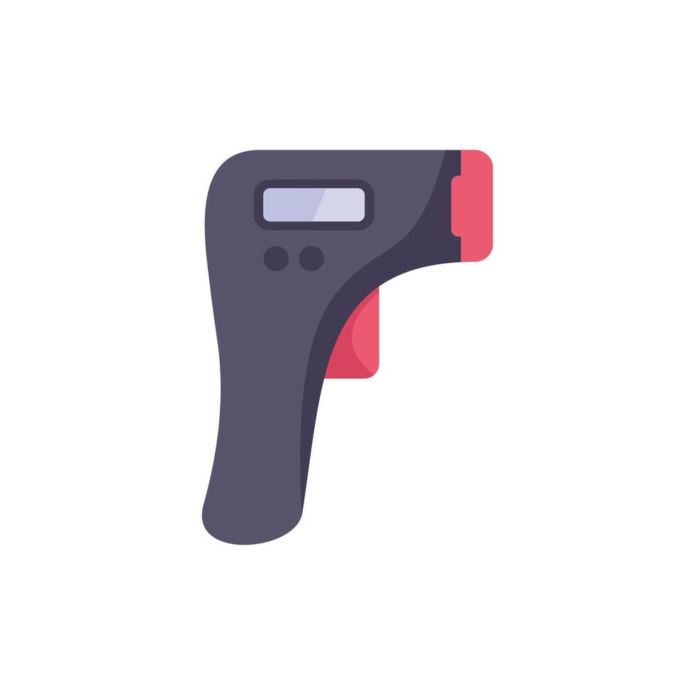 Digital non contact infrared thermometer showing temperature on display vector