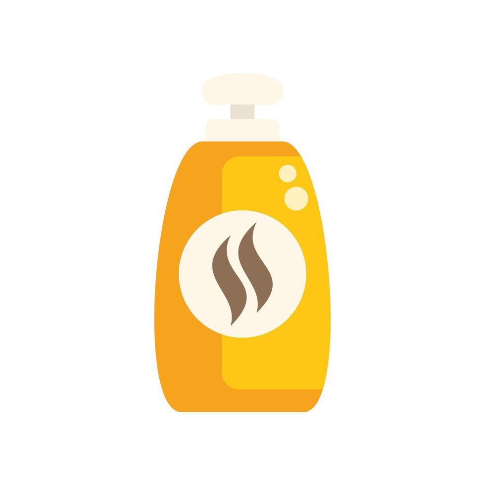Yellow plastic bottle with dispenser for shampoo or liquid soap vector
