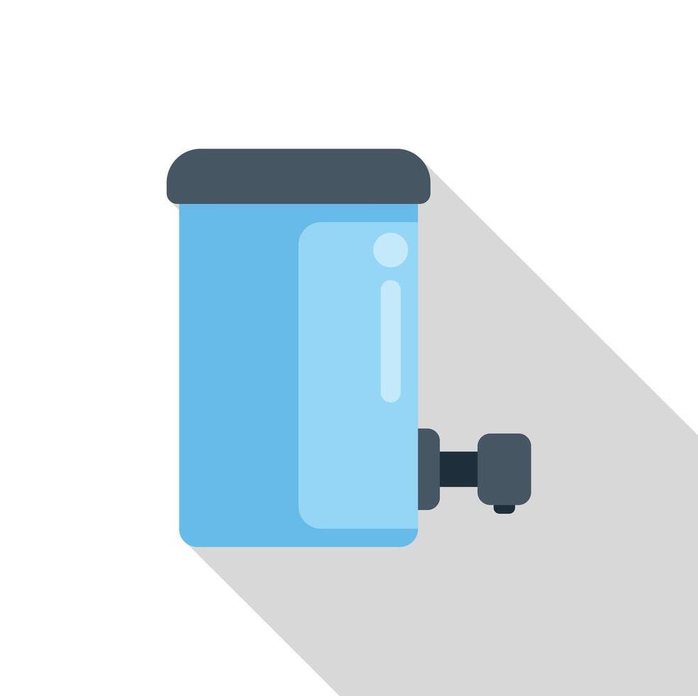 Blue water cooler dispenser for office with water tap providing clean drinking water vector
