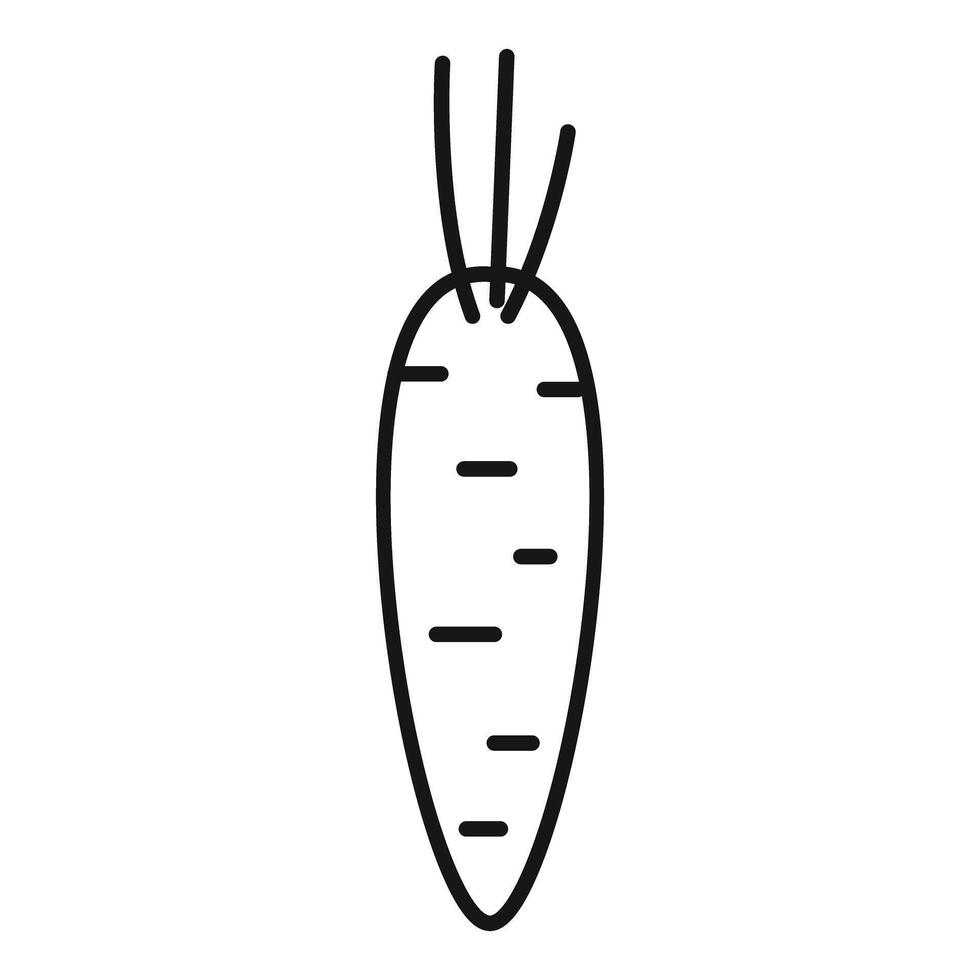 Fresh carrot icon representing healthy eating lifestyle vector