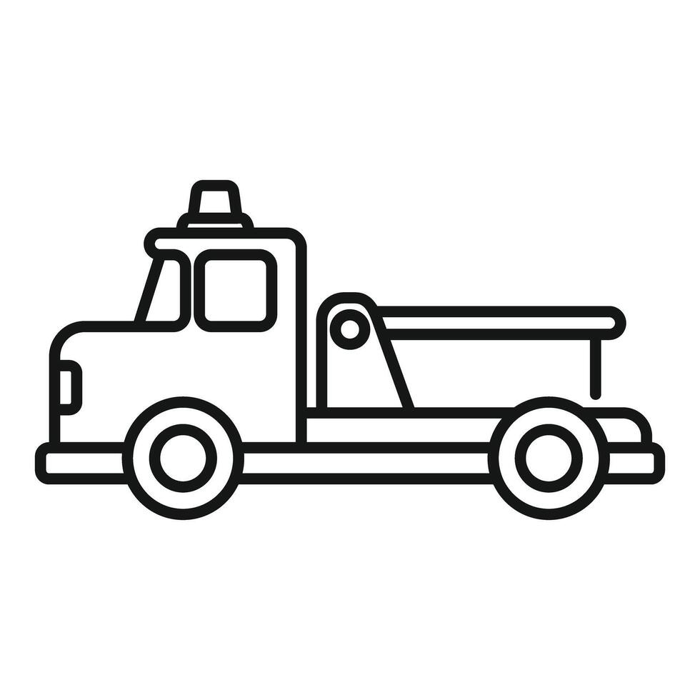 Tow truck showing roadside assistance and vehicle recovery service vector