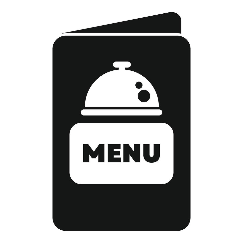 Restaurant cloche menu icon, simple style vector