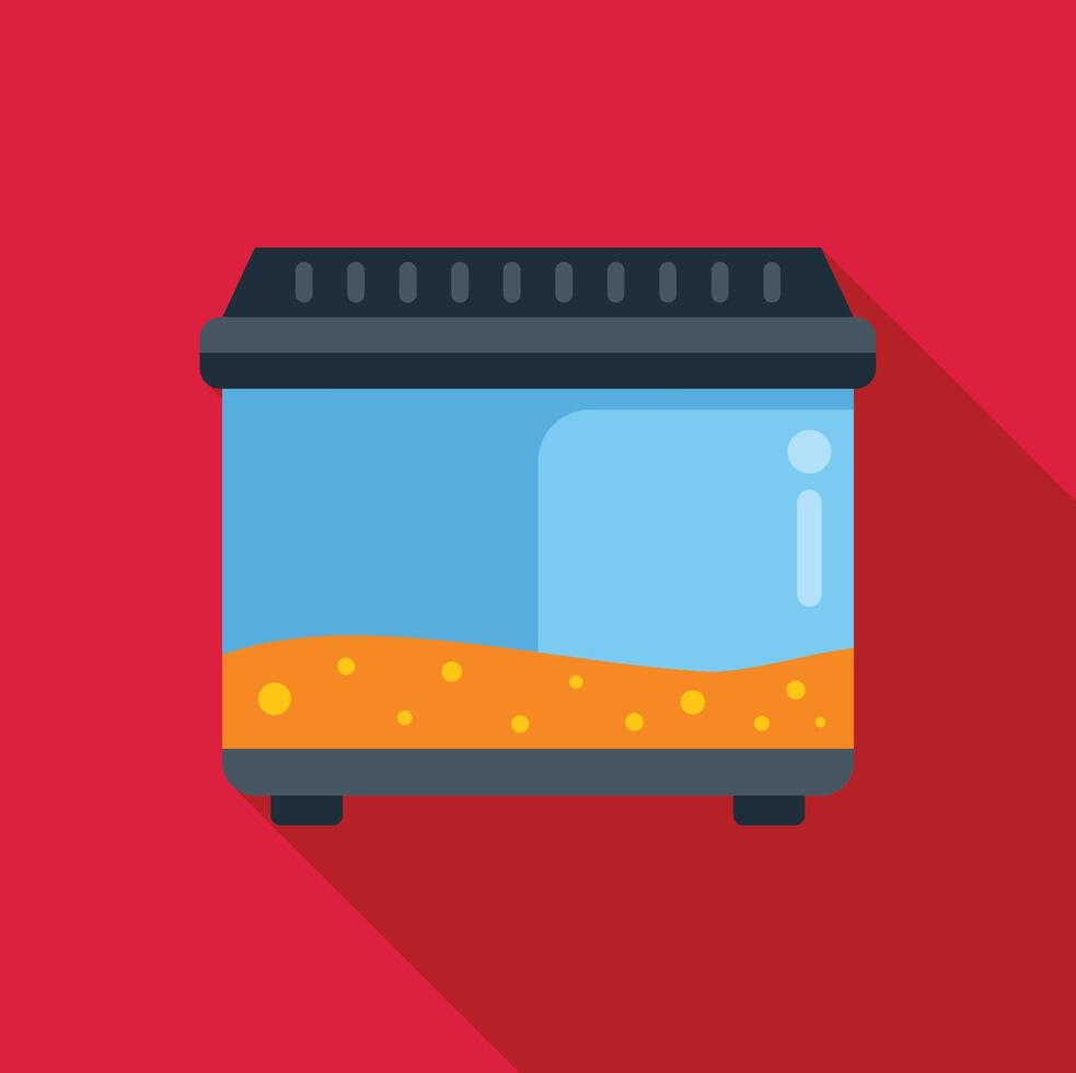 Deep fryer filled with oil for frying food icon vector