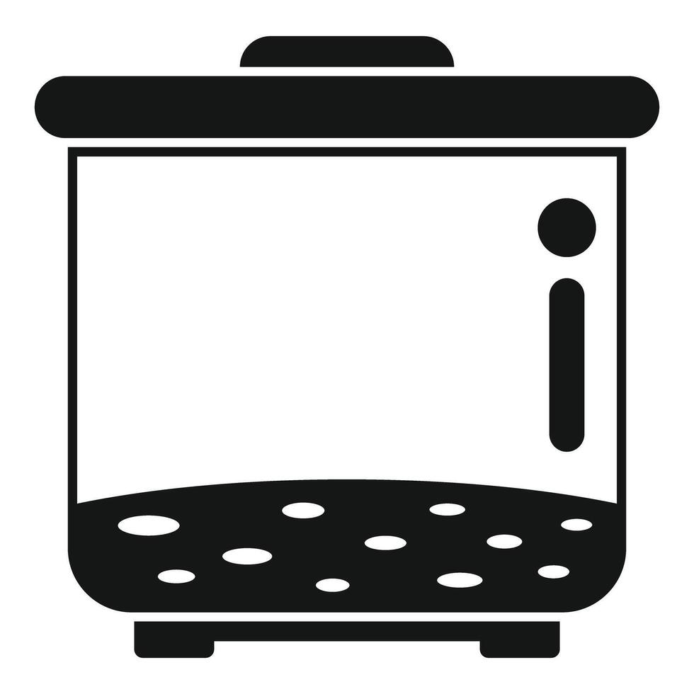Electric multi cooker steaming food icon, simple style vector