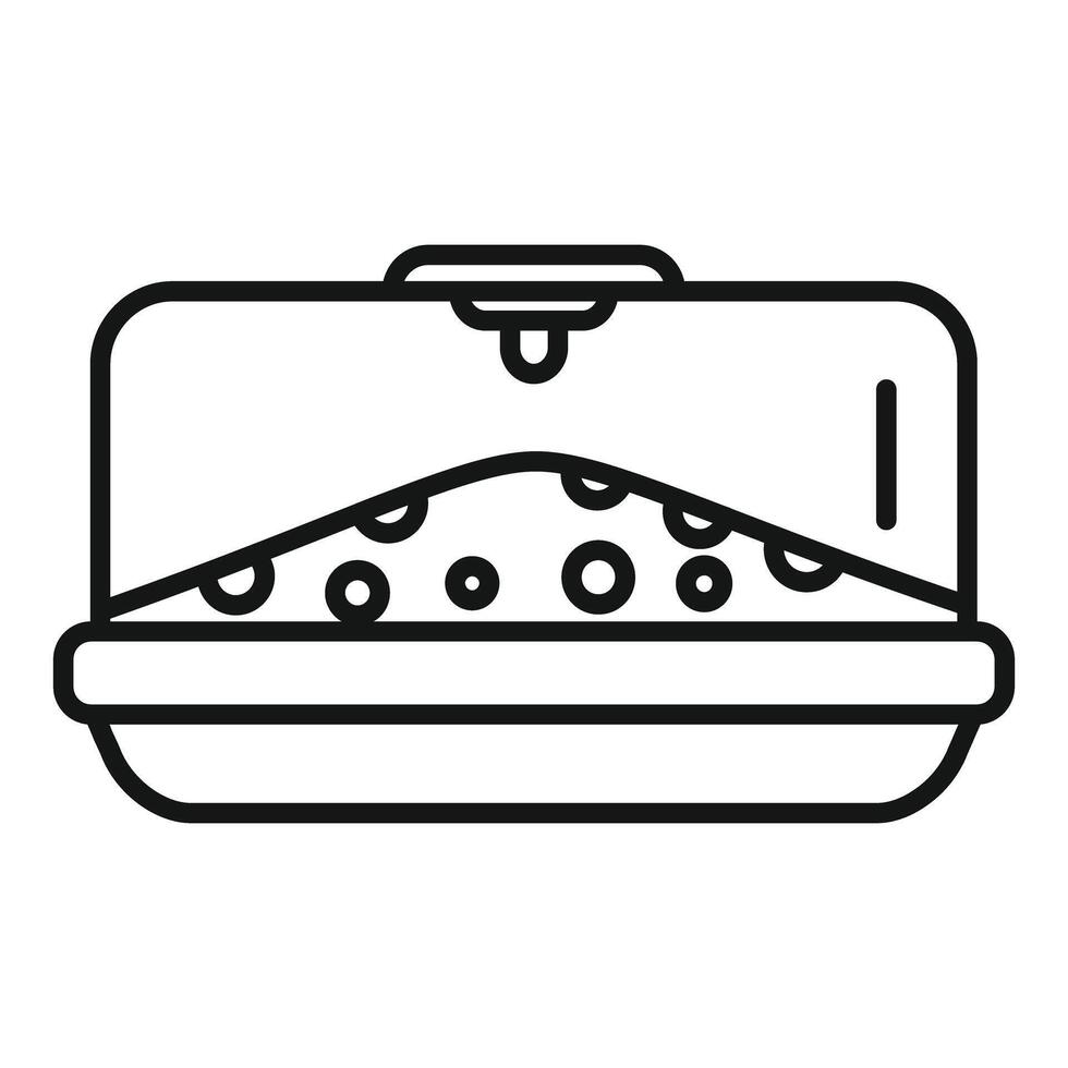 Plastic container keeping food fresh and ready to eat vector