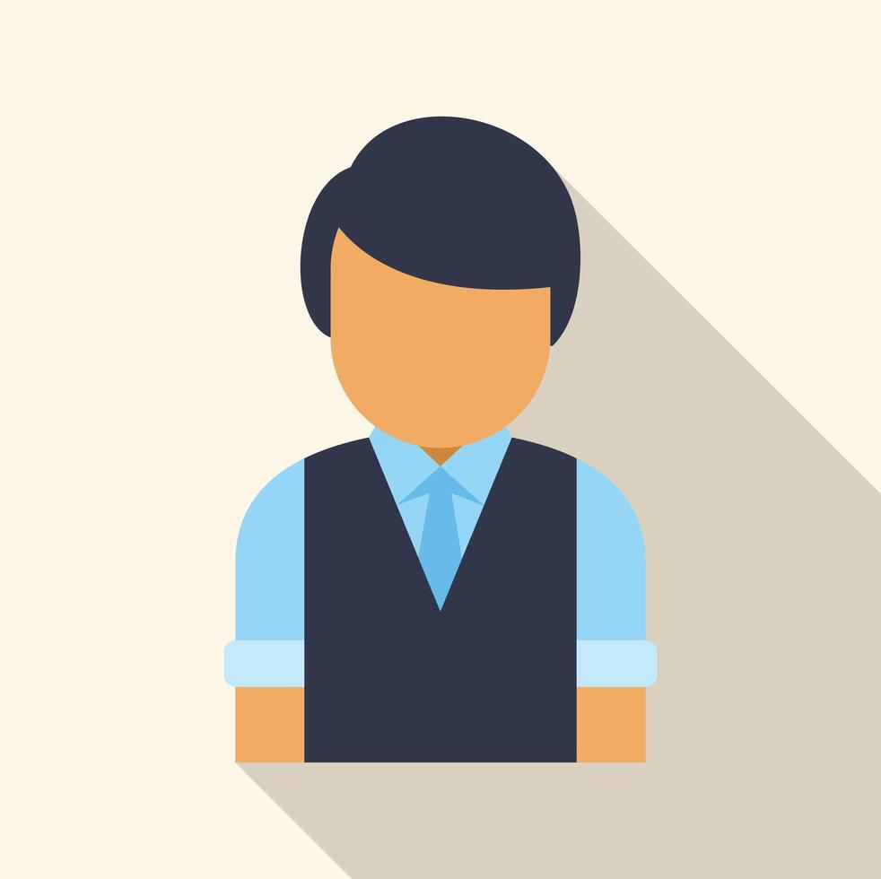 Businessman character wearing suit and tie standing posing vector