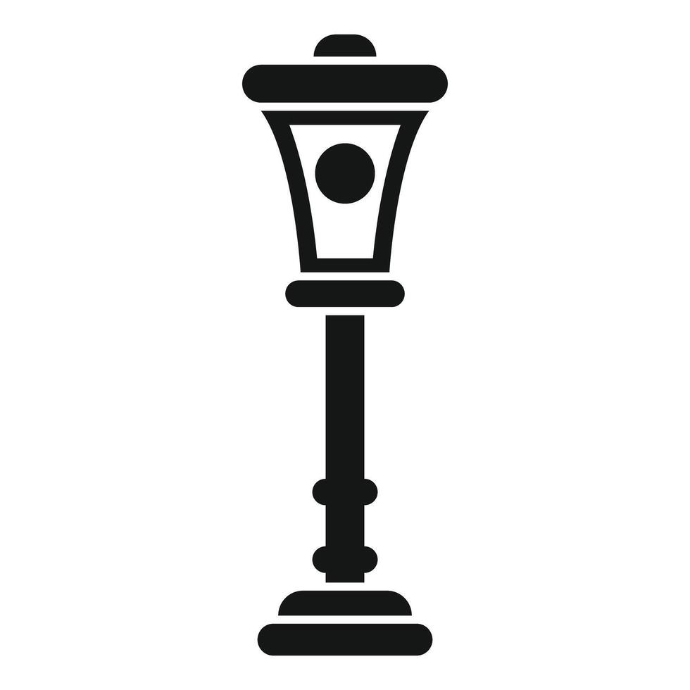 Simple icon design of a street lamp standing tall vector