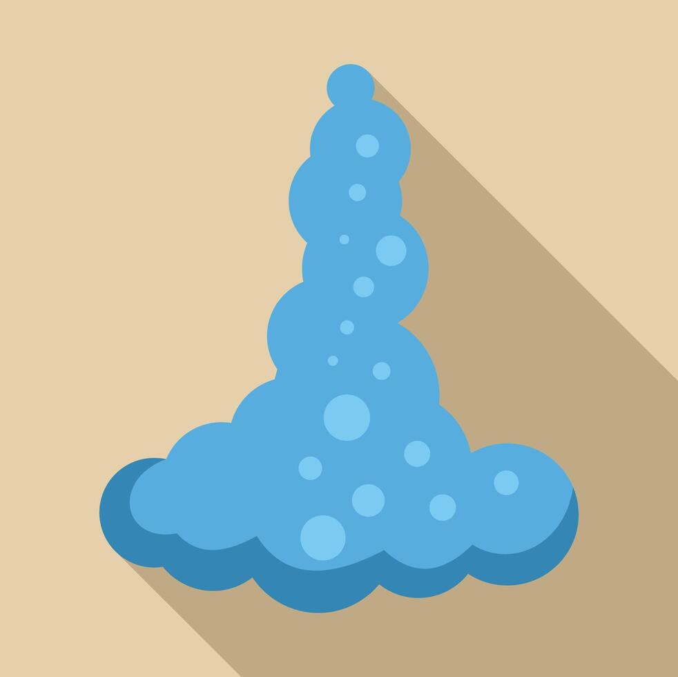 Blue geyser erupting from the ground with boiling water vector