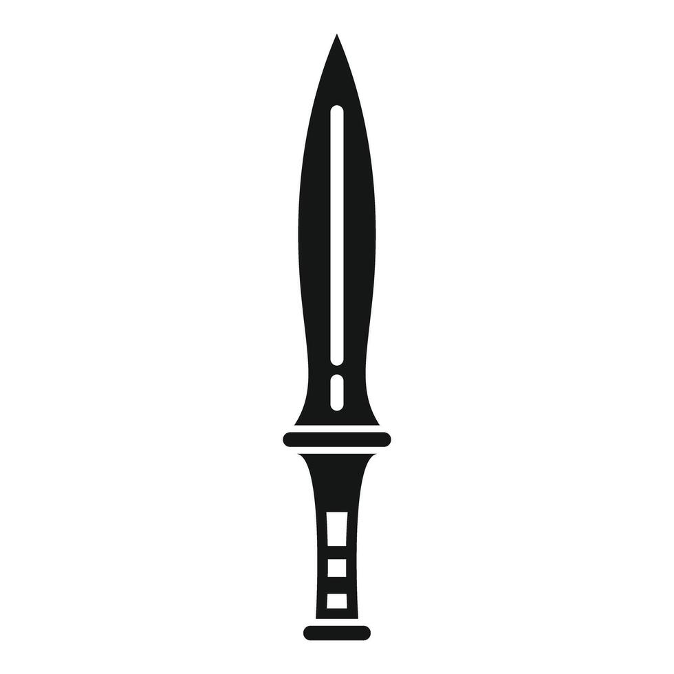 Ancient dagger representing war and violence icon vector