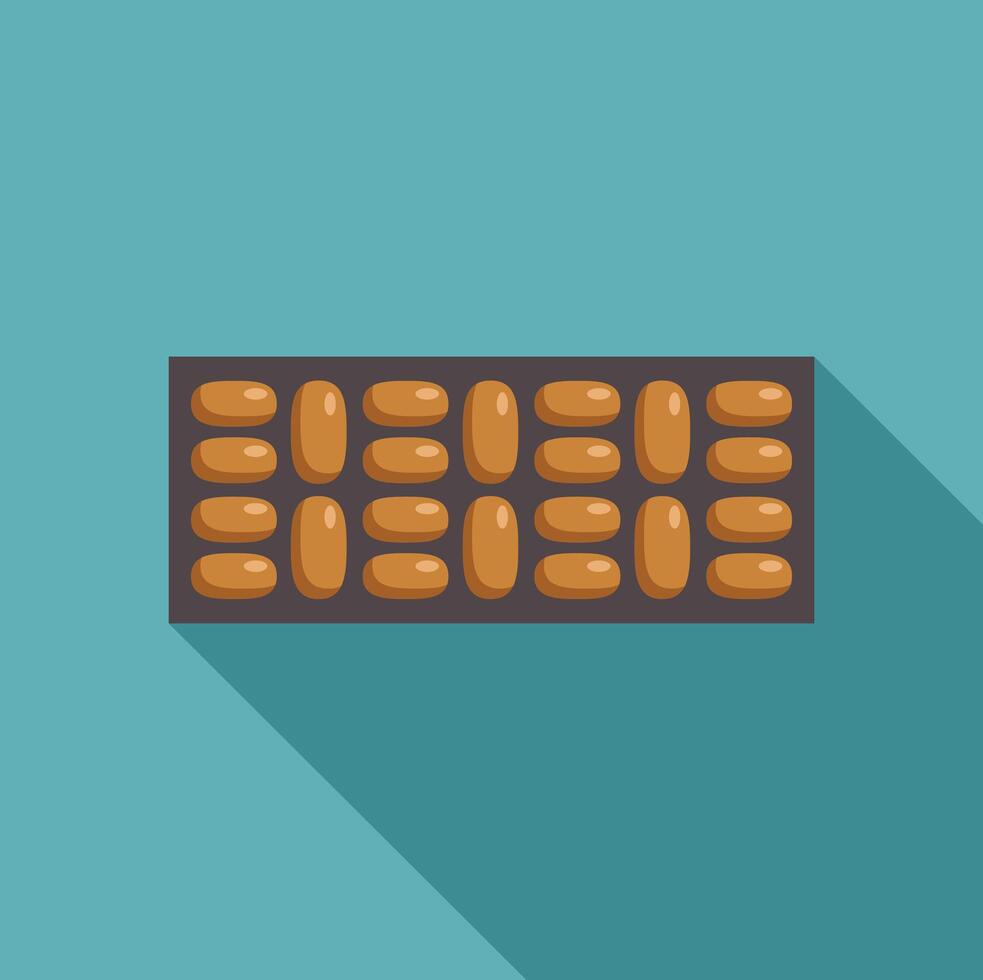 Baking tray with sausage rolls, food production line in bakery vector