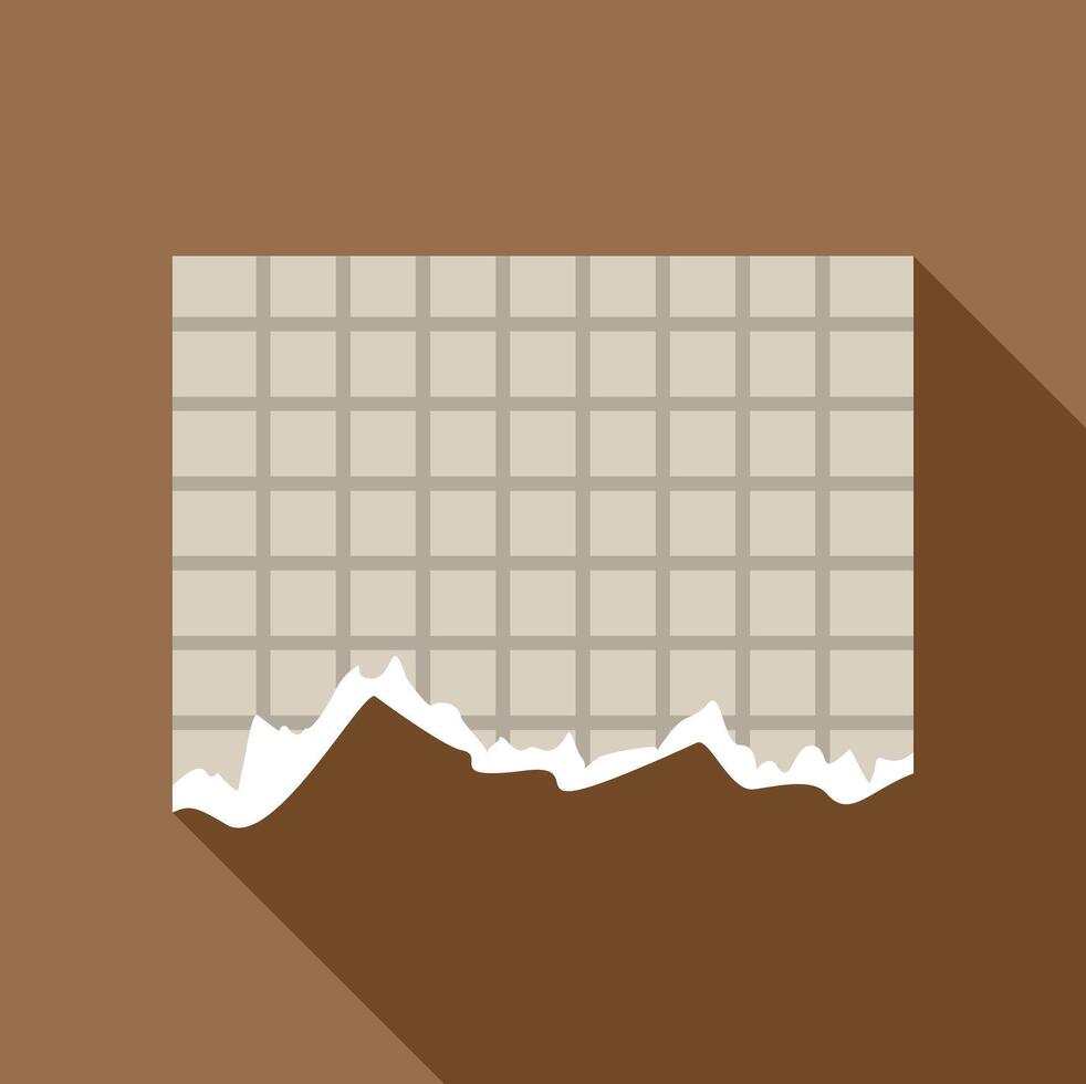 Torn paper with grid pattern revealing brown background vector