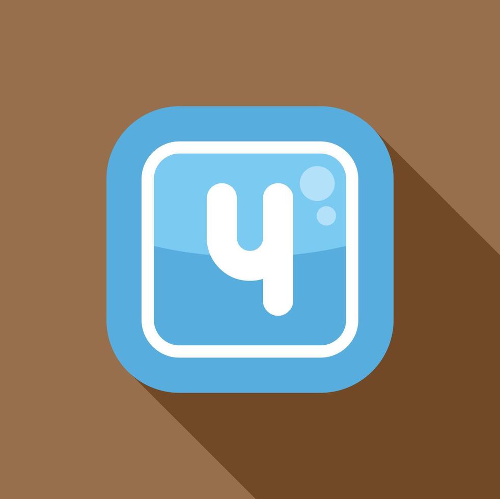 Russian ruble currency logo on a blue app button vector