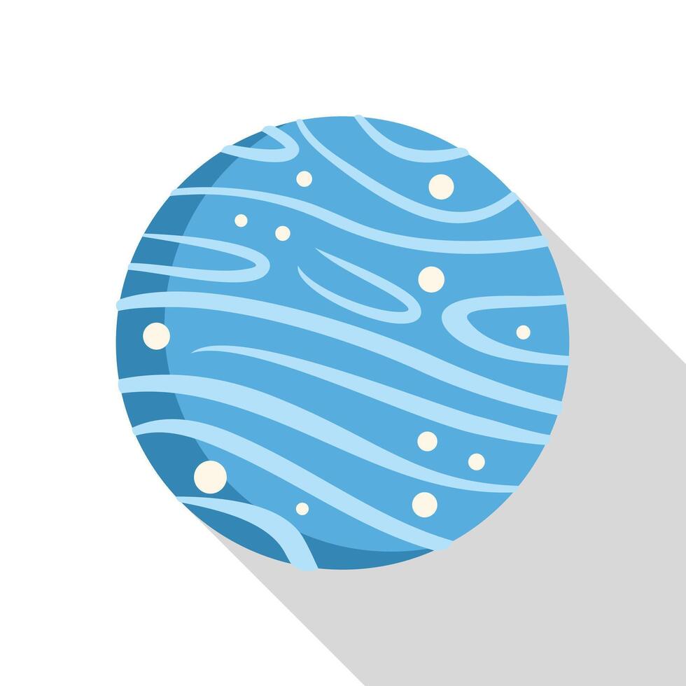 Blue planet with craters is orbiting in space vector