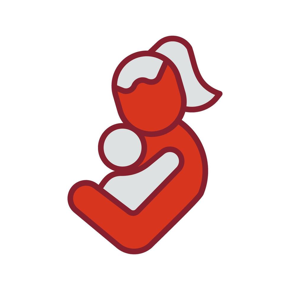 Mother and Child Icon Design vector