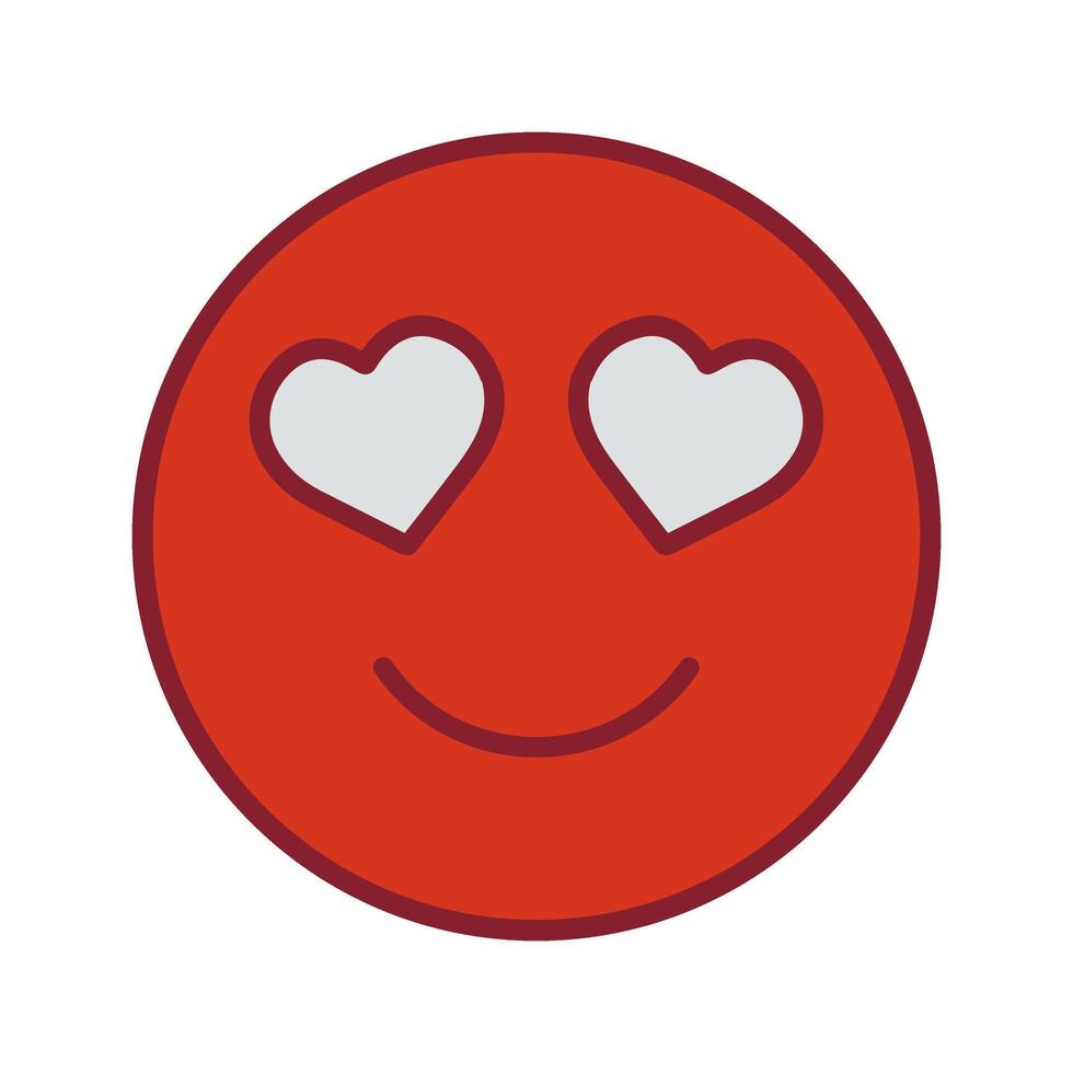 Smiling Face with Hearts Icon Design vector