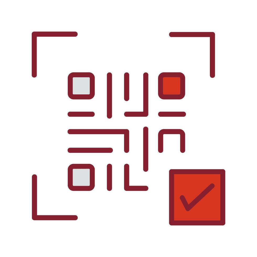 QR Code Link Icon Design vector