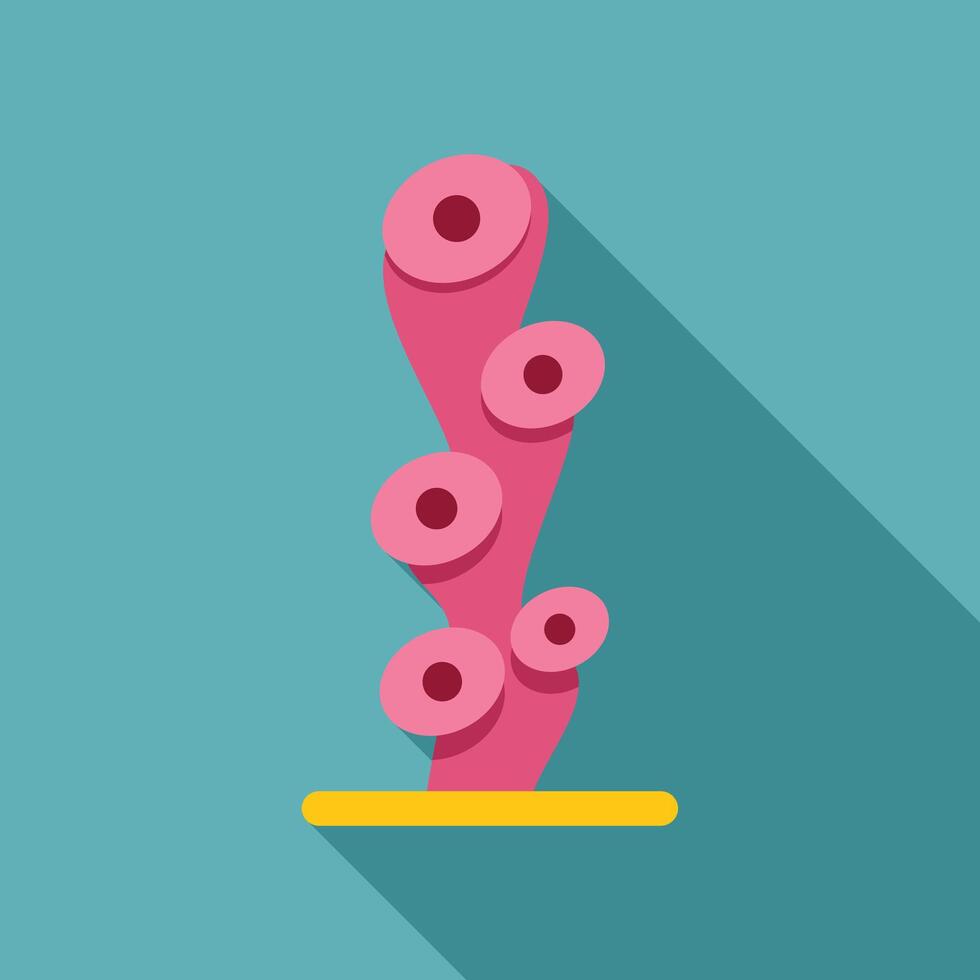 Pink branching tube sponge growing on ocean floor vector
