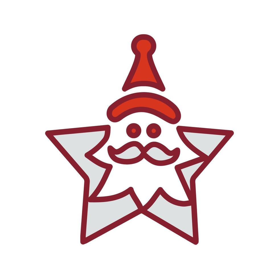 Santa Star Icon Design vector