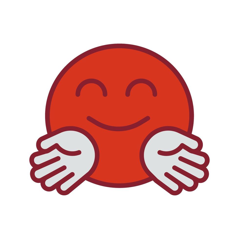 Hugging Face Icon Design vector